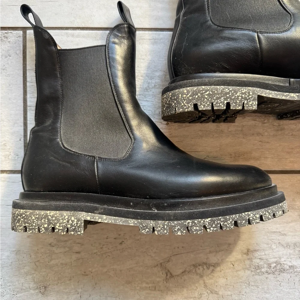DEAR FRANCES black leather chelsea boots size 39 1/2 - Picture 5 of 16
